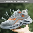 thumbnail image 4 of Safety Trainers Mens Steel Cap Trainers Work Safety Shoes Womens Lightweight Industrial Sneakers Breathable Non Slip, 4 of 8