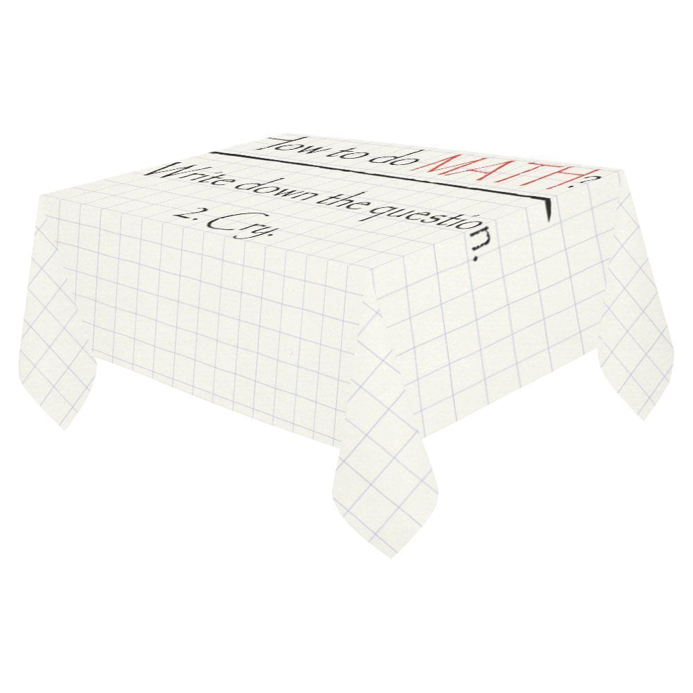 MYPOP Tablecloth Cover Funny Educational Inscription Home Decor 52x70