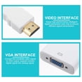 thumbnail image 4 of PinesC 4pcs vga cable Adapter Office Supplies Convert Cable Video Cable Video Converter Home Converter Home VGA Converter Multifunction conversion line 1080p abs white, 4 of 5