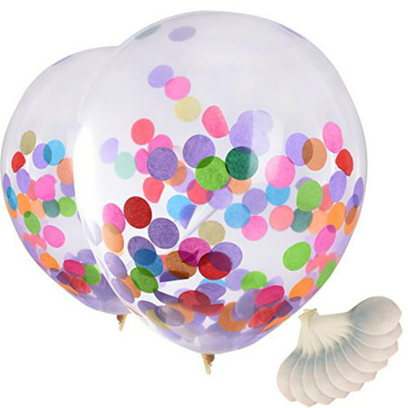 Mudder 12 Inches Colorful Confetti Balloons for Party Ceremony Celebration