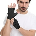 thumbnail image 3 of Guantes deportivos de medio dedo para levantamiento de pesas, guantes de fitness para deportes al aire libre, ciclismo, transpirables, con absorción de impacto, para entrenamiento y gimnasio, 3 of 5