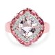thumbnail image 3 of 14K Rose Gold Plated 3.11 Carat Genuine Morganite, Pink Tourmaline & White Topaz .925 Sterling Silver Ring QJ Model, 3 of 3