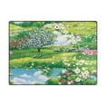 thumbnail image 3 of Vibrant Flower Meadow 63''x48'' Plush Memory Foam Bath Mat, Soft, Absorbent, Non Slip, Durable, 3 of 7