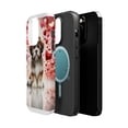 thumbnail image 2 of DistinctInk MagSafe Tough Case for Apple iPhone 15 Pro Max (6.7" Screen) - Valentine's Day Lhasa Apso Puppy - Slim Profile Design, 2 of 6