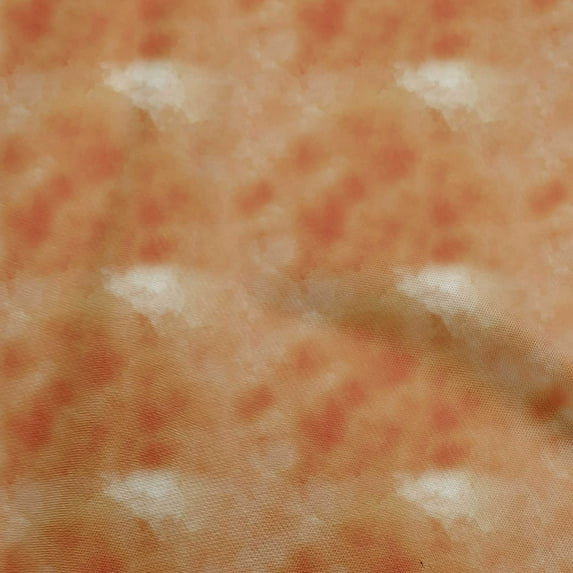 oneOone Rayon Orange Fabric Abstract Smoke Dress Material Fabric Print Fabric By The Yard 56 Inch Wide