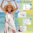 thumbnail image 5 of SEANATIVE Girls Swimwear Set One Piece Swimsuit with Swim Cover Ups Stylish Cut Out Bathing Suit for Vacation Beach Summer Holiday, Size 11-12, Floral Patchwork Pattern Pink, 5 of 7