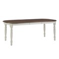 thumbnail image 6 of Weston Home Ohana Antique Two-Tone Extending Dining Table, Antique White, 6 of 9