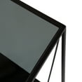 thumbnail image 4 of Kate and Laurel Knight Modern Square Glass Side Table, 12 x 12 x 24, Black, Decorative Two Tier End Table for Storage and Display, 4 of 8
