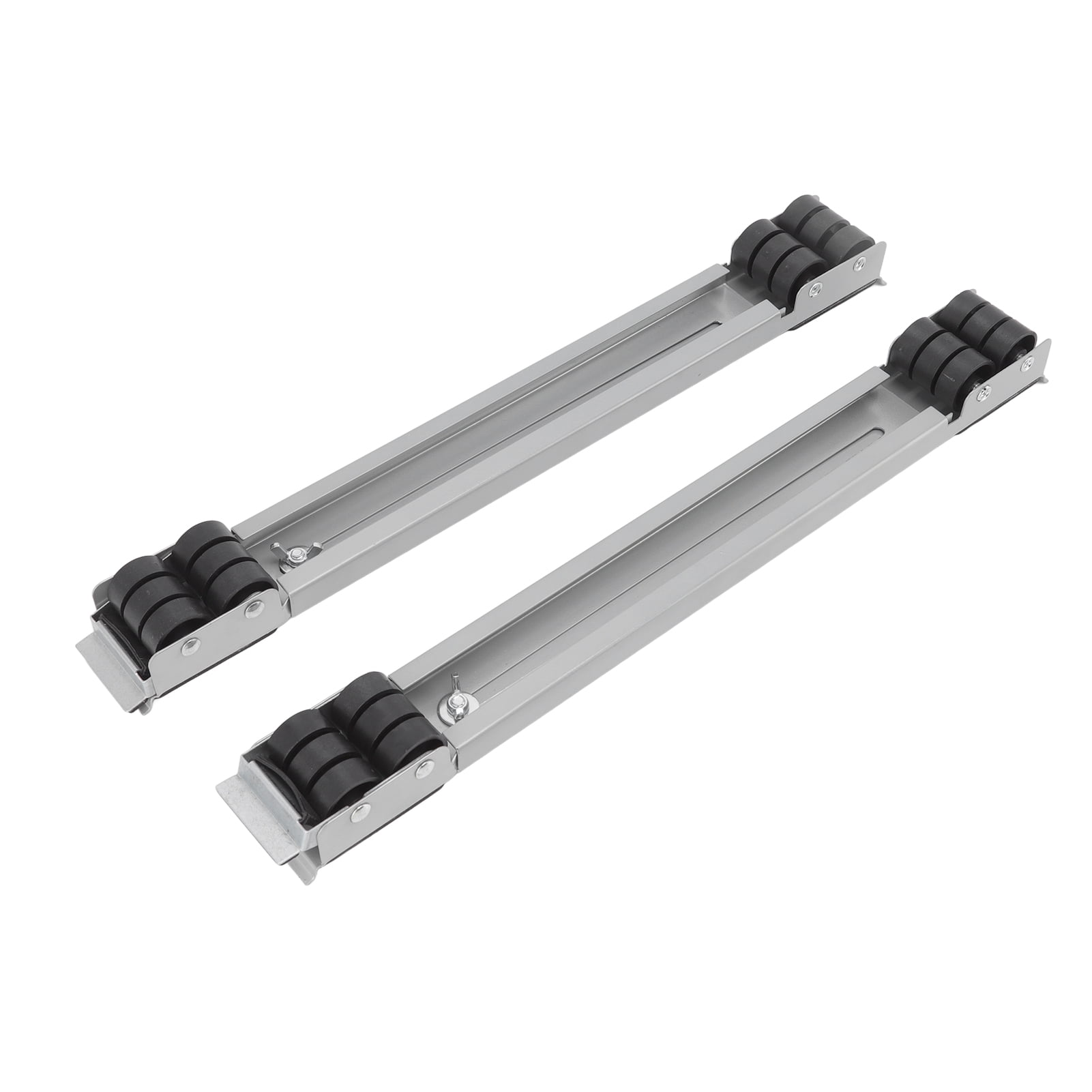 M Buder Heavy Duty Extensible Appliance Roller Retractable Base Appliance Slider for Washers Dryers Refrigerators 661 lbs / 300 KG Load Bearing Silver Black