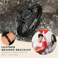 thumbnail image 7 of Birthday Gifts for Men Teen Boys Gift Leather Bracelet Happy Birthday I Love You Forever Engraved Linked Together 21st 30th 40th 50th 60th Birthday Valentines Jewelry, 7 of 7
