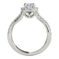 thumbnail image 4 of Mauli Jewels Engagement Rings for Women 0.50 Carat Halo Round Engagement Diamond Ring 4 Prong-Setting 14k Solid White Gold, 4 of 6