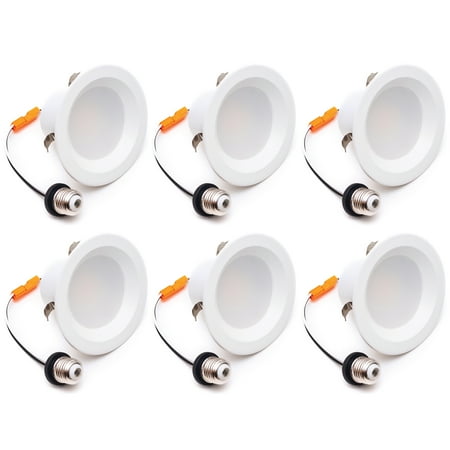 

MW Lighting 4 Inch LED Downlight 5CCT Color Selectable Smooth Round Dimmable Energy Star 6 Count