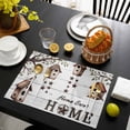 thumbnail image 3 of Sweet Home Placemats Set of 4, Western Stars Bird Houses White Wood Plank Placemats for Dining Table, Place Mats for Kitchen Tabletop, Waterproof Wipeable Dining Table Mats Set, 3 of 9