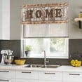 thumbnail image 4 of 2 Pack Valances for Window, Vintage Farmhouse Short Curtains for Kitchen Bedroom Living Room, Retro Home Text Country Star Wooden Rod Pocket Small Window Treatment Valance Drapes 42 x 12 Inch, 4 of 8