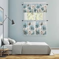 thumbnail image 5 of Spring Floral Kitchen Curtains Sets for Windows 24 Inch Length, Vintage Tulips Flower Butterfly Retro Wood Blue Rod Pocket Window Treatments Tier Curtains and Valances Set for Bedroom/Bathroom, 5 of 8