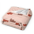 thumbnail image 2 of DouZhe Ultra-Soft Micro Fleece Lightweight Flannel Bed Blanket, Pink Hearts Romantic Love Print Cozy Warm Throw Blankets, 60"x50", 2 of 7