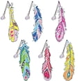 thumbnail image 1 of 2 Pieces Diamond Painting Bookmarks, 5D Feather Shape Rhinestone Bookmarks, Crystal Pendant Painting Bookmarks, Decorative Accessories, DIY Art Craft Gifts, Reading Tools, 1 of 5