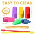thumbnail image 2 of 500PCS Caps Pencil Erasers Chisel Shape Eraser Latex Free Toppers, 2 of 4