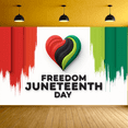 thumbnail image 3 of Heart Design Freedom Juneteenth Celebration Banner for Indoor Decoration Outdoor Event Community Gathering, 3 of 4