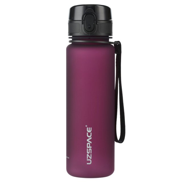 Taza de agua para exteriores, portátil, para deportes, fitness, botella de plástico esmerilado para estudiantes y niños, resistente a caídas