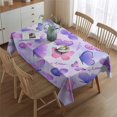thumbnail image 2 of Purple Butterfly Lavender Pattern Rectangle Tablecloth 60"x84",Waterproof Polyester Rectangle Table Cloth, Wipeable Spillproof Polyester Tablecloth for Dining, Camping, Indoor and Outdoor, 2 of 5