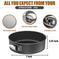 thumbnail image 2 of shiyou-7 Inch Springform Pan Round Non Stick Cheesecake Pan Durable Baking Cake Pans with Removable Bottom Cake Molds for Baking, 2 of 4