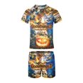 thumbnail image 5 of Goosebumps Boys 2-Piece Swimsuit Set, Short Sleeve Rash Guard & Swim Trunks, 5 of 7