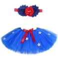 thumbnail image 2 of Falda de tul azul esponjosa con estrellas de Wonder Girl para fiesta de cumpleaños de niña pequeña, tutú para niños, disfraces de superhéroe de Halloween, 2 of 5