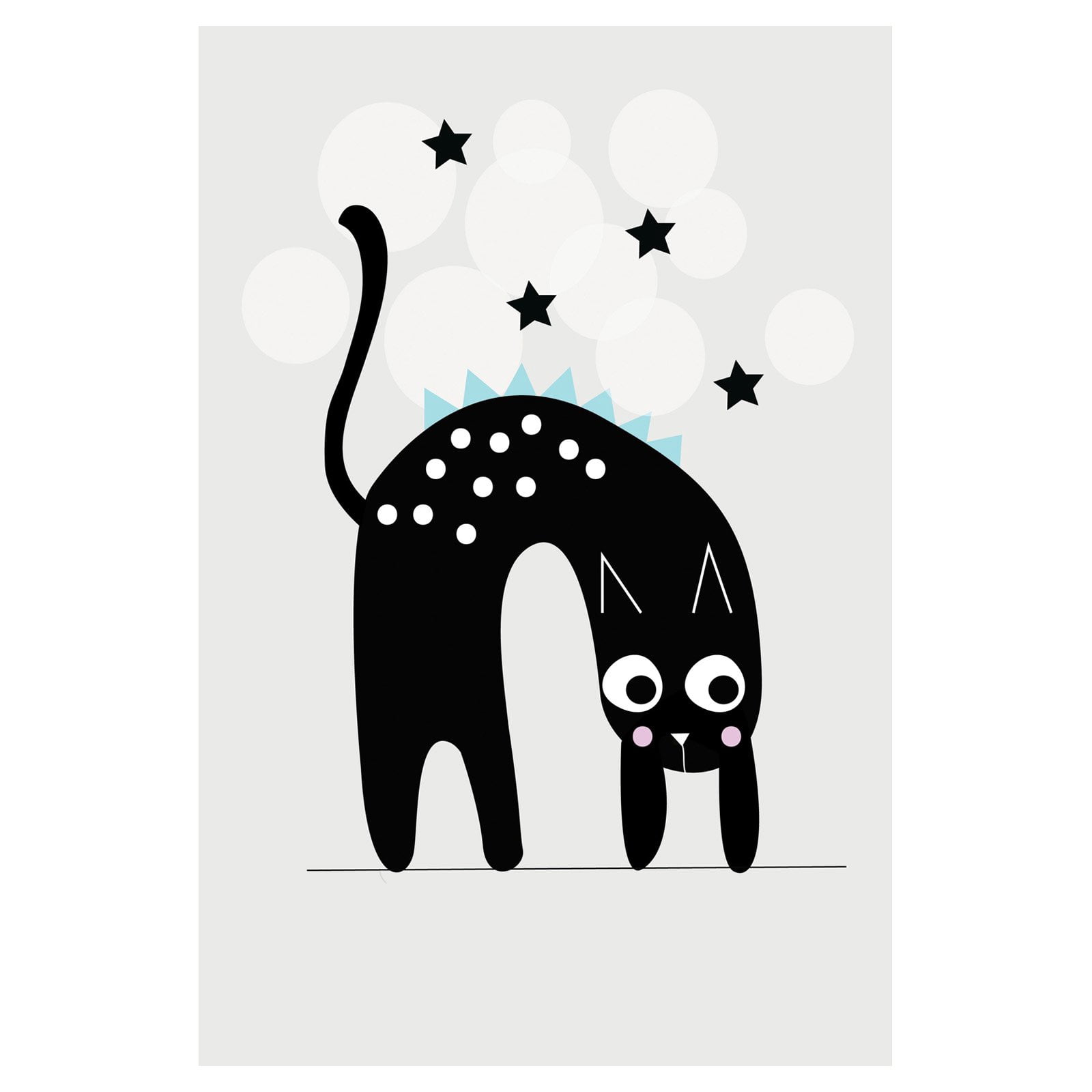 Marmont Hill "Cat Arch" by Katarina Snygg Painting Print on Wrapped Canvas
