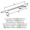 thumbnail image 4 of Amerock Versa 12 inch (305mm) Center-to-Center Polished Chrome Appliance Pull, 4 of 5
