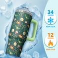 thumbnail image 4 of Christmas Plaid 30oz Travel Coffee Cup Stainless Steel with Handle and Straw Lid, Holiday Leak Proof Insulated Tumbler, Gifts for Women Men, 4 of 5