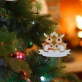 thumbnail image 4 of GUOOL Personalized Reindeer Family Christmas Tree Decorations 2021-cute Fawn Sparkling 4 Head, 4 of 9
