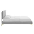 thumbnail image 5 of Modway Phillipa Performance Velvet King Platform Bed in Light Gray, 5 of 9