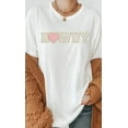thumbnail image 2 of Heart Howdy Print Chenille Letter PLUS Graphic Tee T-Shirt, 2 of 4