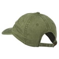 thumbnail image 3 of Grandpa Mustache Embroidered Washed Pigment Dyed Cap - Olive OSFM, 3 of 5