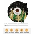 thumbnail image 6 of 15 Inch Round Placemats Set of 6, Green Christmas Tree Non Slip Heat Insulation PP Table Mats, Gold Winter Snowflakes Xmas Vintage Washable Place Mats for Kitchen Dining Party Table Decor, 6 of 7