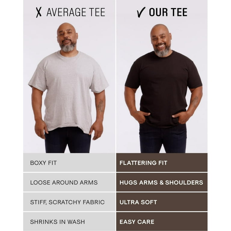 True Classic Tees Men s Fitted Crew Neck 3 Pack Walmart