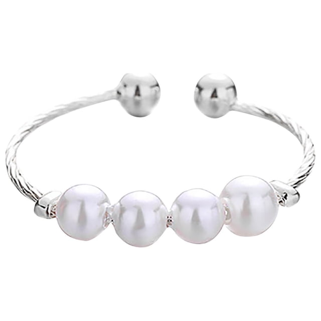 Después de la pequeña perla anillo abierto versión japonesa y coreana de diseño de la personalidad fresco y dulce anillo de dedo de alimentos Mujer