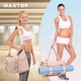 thumbnail image 2 of Bolsa de gimnasio MAXTOP para mujer, bolsa de viaje rosa con colchoneta de yoga, 2 of 7