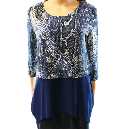 Style & Co. - Style & Co. NEW Blue Snake Skin Print Womens Size XL ...