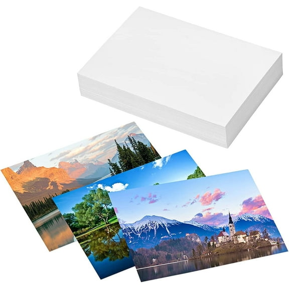 100 Sheets Photo Paper, 3.5" x 5" Premium Glossy Photo Paper Picture Paper 180 gsm Printer Brochure Paper Glossy, Office Supplies