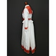 thumbnail image 4 of Victorian Dress Elegant White Long Dress with Orange Tie for Women, 4 of 10