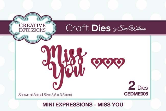 Creative Expressions Craft Dies By Sue Wilson-Mini Expressions-With Sympathy