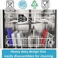 thumbnail image 4 of American Ice Pop Maker - Frozen Popsicle Mold Kit Moldes Para Paletas - 10 Large BPA Free Removable Plastic Molds + 50 Wood Sticks, Cleaning Brush, Healthy Kids Fruit & Cream Treats(Classic-10, Blue), 4 of 5