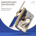 thumbnail image 4 of Jiahe Cover for Google Pixel Fold Case with Stylus Holder (Include Stylus), Shockproof Plating Hinge Protector Case with Built-in Kickstand Cover,Deep Blue, 4 of 7