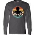 thumbnail image 3 of Inktastic Octopus Retro Vintage Sunset Long Sleeve T-Shirt, 3 of 5