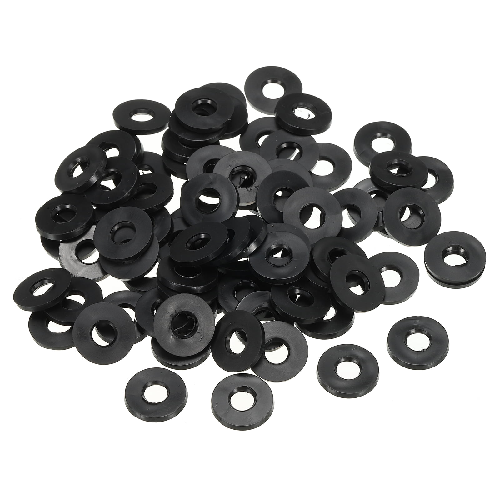 Uxcell 5-Pack Rubber Solid Disc Washers – 100mm OD X 1mm Thick, Non-Adhesive Anti-Slip Bumper Pads, Shock Absorbing Spacers For Furniture, Appliances, DIY