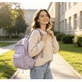 thumbnail image 6 of Polka Dot Casual Nylon Daypack, Large Capacity Lightweight Fashion Backpack for Travel Outdoor Daily Commute, 6 of 8