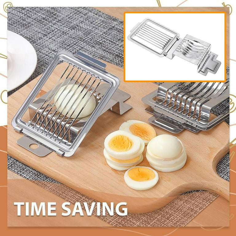 Stainless Steel Egg Slicer with Stainless Steel Cutting Wires Multifunctional Boiled Egg Soft Food Slicer,Stainless Steel Boiled Egg Ham Slicers