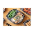 thumbnail image 6 of Pactiv Corp. YCN8467H00D0 9.38 x 8 x 1.25 ClearView MealMaster 2-Compartment Dome Plastic Lid with Fog Gard Coating - Clear (252/Carton), 6 of 8